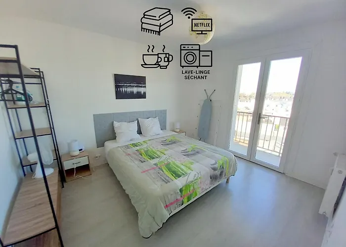 Appartement 28M2 Avec Balcon Proche Gare Sncf, Cafe The Wifi Gratuits